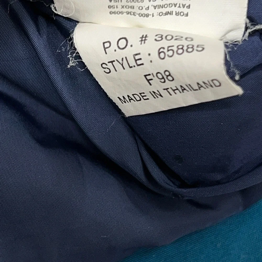 Vintage 90s Patagonia Jacket Kids XL Blue Guide Parka‎ Nylon Hooded Full Zip